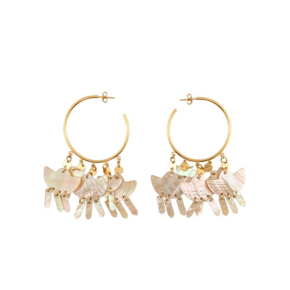 Seashell Large Hoops Women